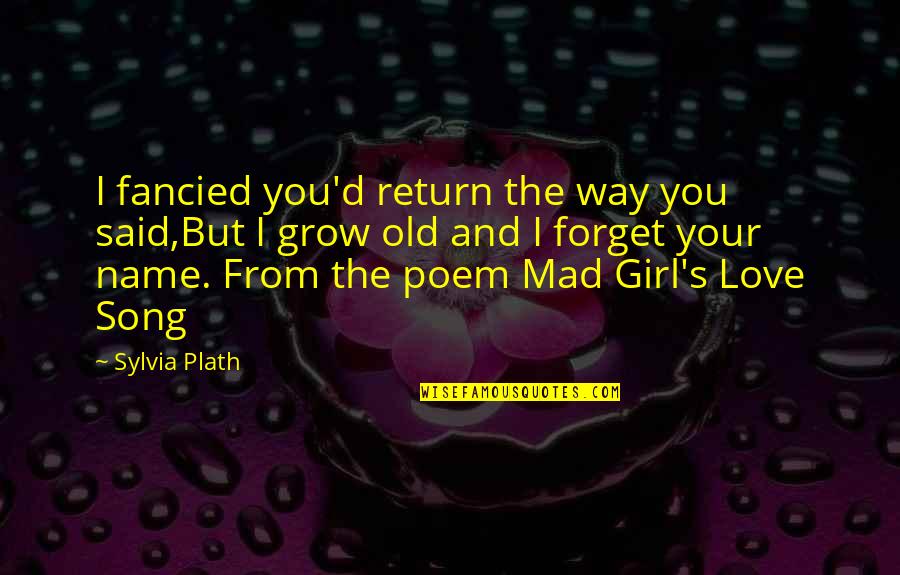 Bad Behave Quotes By Sylvia Plath: I fancied you'd return the way you said,But