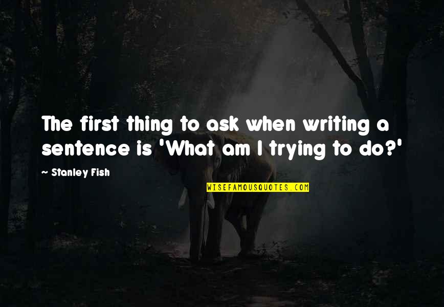 Bad Boss Funny Quotes By Stanley Fish: The first thing to ask when writing a