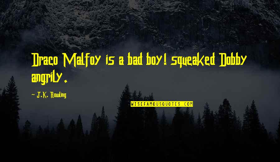 Bad Boy Quotes By J.K. Rowling: Draco Malfoy is a bad boy! squeaked Dobby