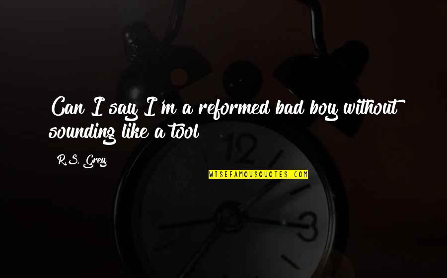 Bad Boy Quotes By R.S. Grey: Can I say I'm a reformed bad boy