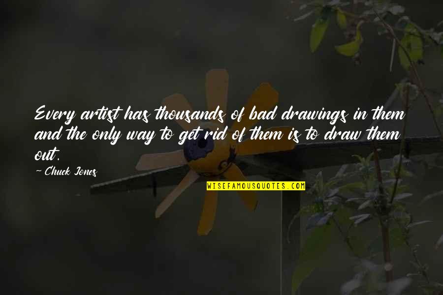 Bad Drawings Quotes By Chuck Jones: Every artist has thousands of bad drawings in Bad Drawings Quotes By Chuck Jones: Every artist has thousands of bad drawings in