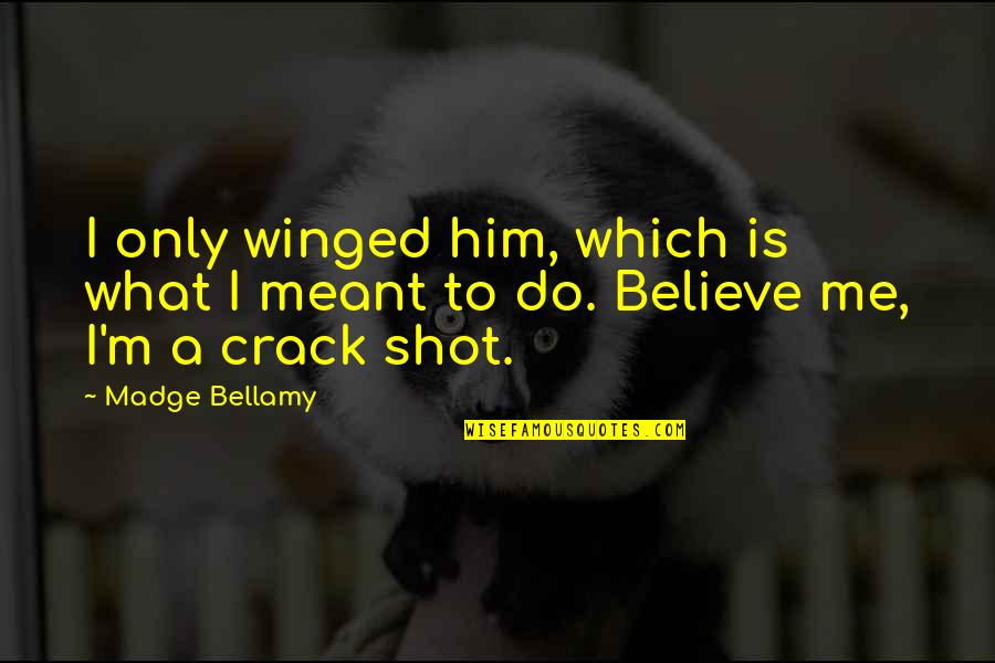 Bad Ex Wives Quotes By Madge Bellamy: I only winged him, which is what I