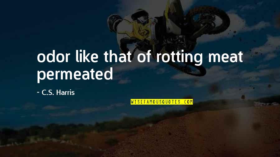 Bad Fonts Quotes By C.S. Harris: odor like that of rotting meat permeated Bad Fonts Quotes By C.S. Harris: odor like that of rotting meat permeated
