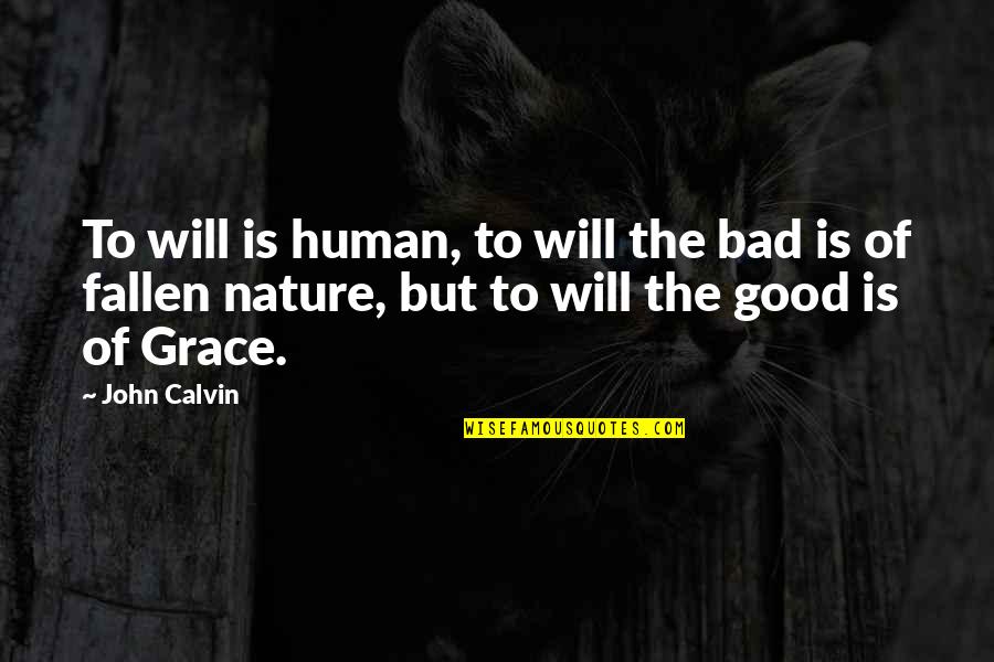 Bad Humans Quotes By John Calvin: To will is human, to will the bad