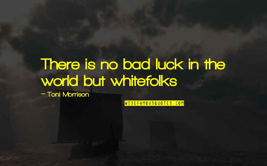 Bad In The World Quotes By Toni Morrison: There is no bad luck in the world