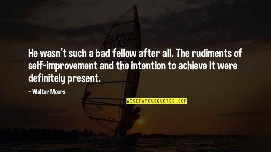 Bad Intention Quotes By Walter Moers: He wasn't such a bad fellow after all.