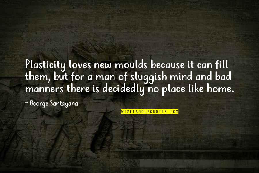 Bad Manners Quotes By George Santayana: Plasticity loves new moulds because it can fill