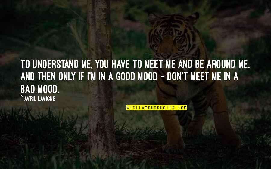 Bad Mood Quotes By Avril Lavigne: To understand me, you have to meet me