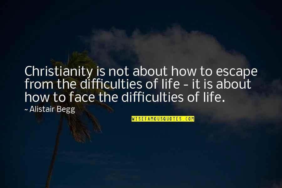 Bad Response Quotes By Alistair Begg: Christianity is not about how to escape from