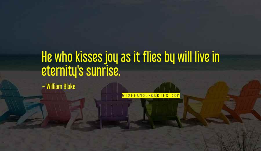 Bad Step Daughter Quotes By William Blake: He who kisses joy as it flies by