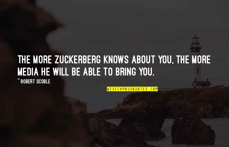 Bad Times Inspirational Quotes By Robert Scoble: The more Zuckerberg knows about you, the more