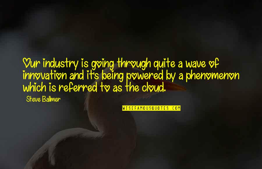 Bad Trends Quotes By Steve Ballmer: Our industry is going through quite a wave