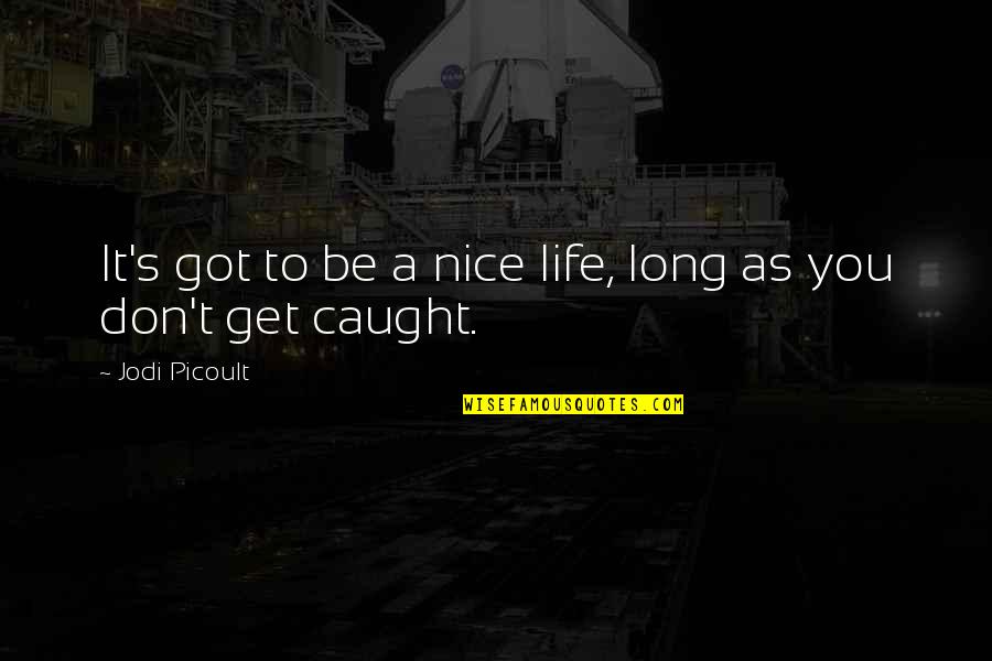 Bad Vibe Quotes By Jodi Picoult: It's got to be a nice life, long Bad Vibe Quotes By Jodi Picoult: It's got to be a nice life, long