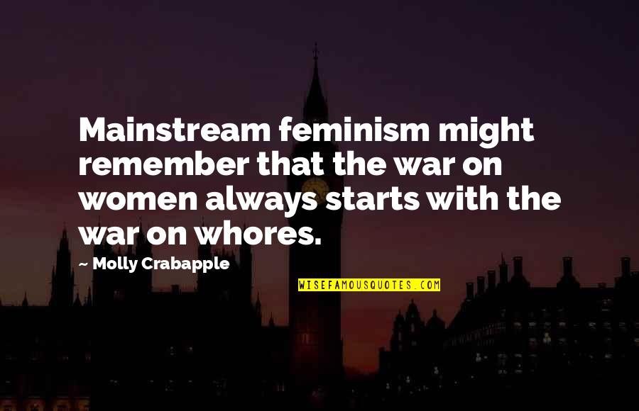 Badatong Quotes By Molly Crabapple: Mainstream feminism might remember that the war on