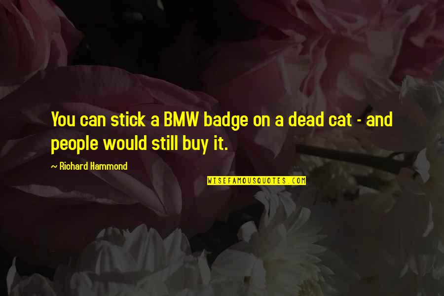 Badge Quotes By Richard Hammond: You can stick a BMW badge on a