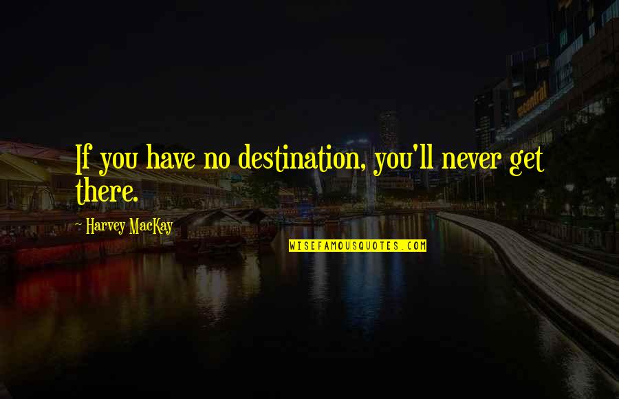 Badica Quotes By Harvey MacKay: If you have no destination, you'll never get