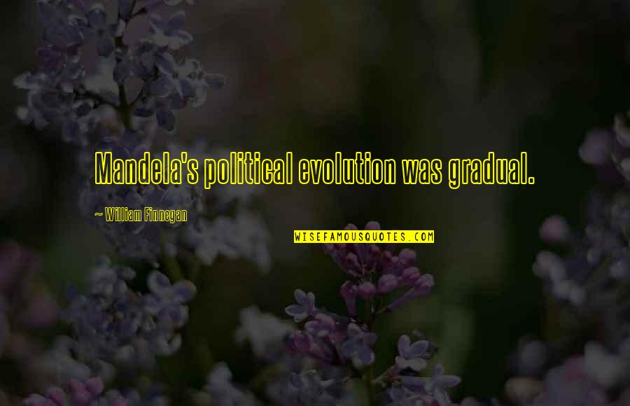 Baelor Breakspear Quotes By William Finnegan: Mandela's political evolution was gradual. Baelor Breakspear Quotes By William Finnegan: Mandela's political evolution was gradual.