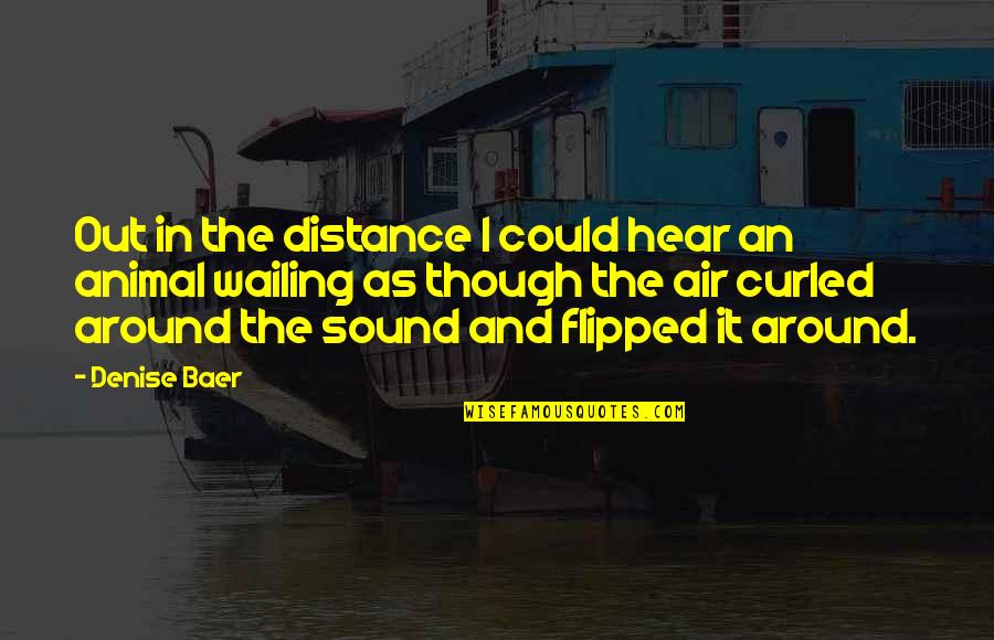 Baer Quotes By Denise Baer: Out in the distance I could hear an