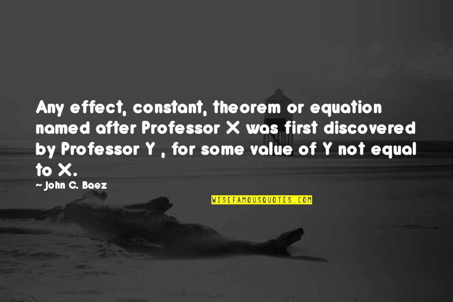 Baez Quotes By John C. Baez: Any effect, constant, theorem or equation named after