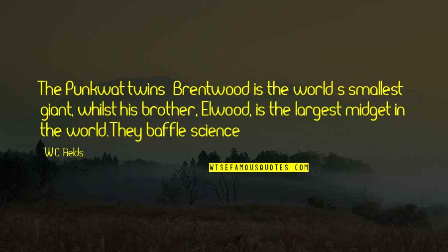 Baffle Quotes By W.C. Fields: The Punkwat twins! Brentwood is the world's smallest