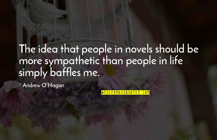 Baffles Quotes By Andrew O'Hagan: The idea that people in novels should be Baffles Quotes By Andrew O'Hagan: The idea that people in novels should be