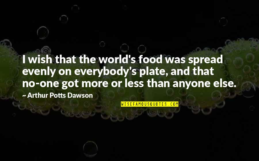 Baghdad Burning Quotes By Arthur Potts Dawson: I wish that the world's food was spread