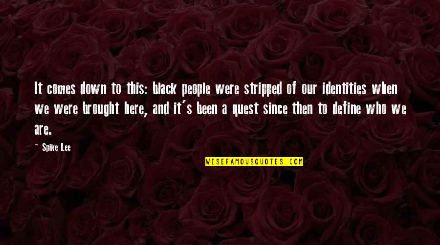 Baghdad Dark Side Quotes By Spike Lee: It comes down to this: black people were