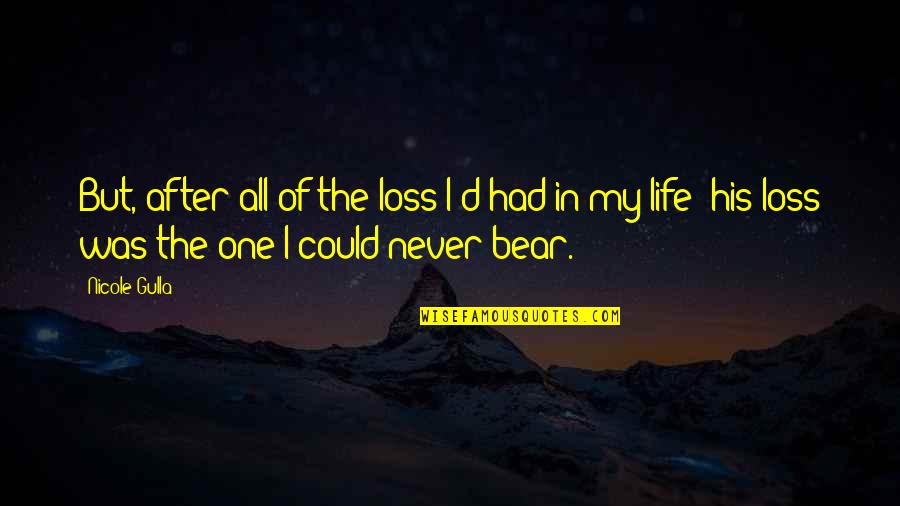 Bagheera Character Quotes By Nicole Gulla: But, after all of the loss I'd had Bagheera Character Quotes By Nicole Gulla: But, after all of the loss I'd had