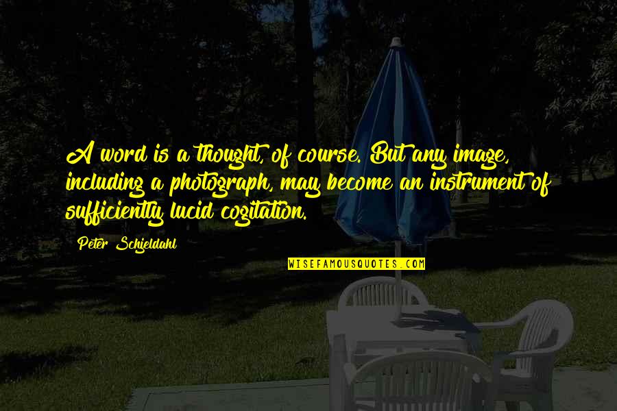 Baginal Discharge Quotes By Peter Schjeldahl: A word is a thought, of course. But