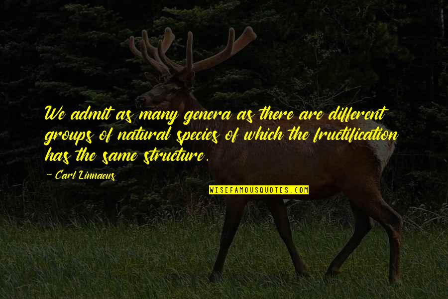 Bagman Kevin Quotes By Carl Linnaeus: We admit as many genera as there are