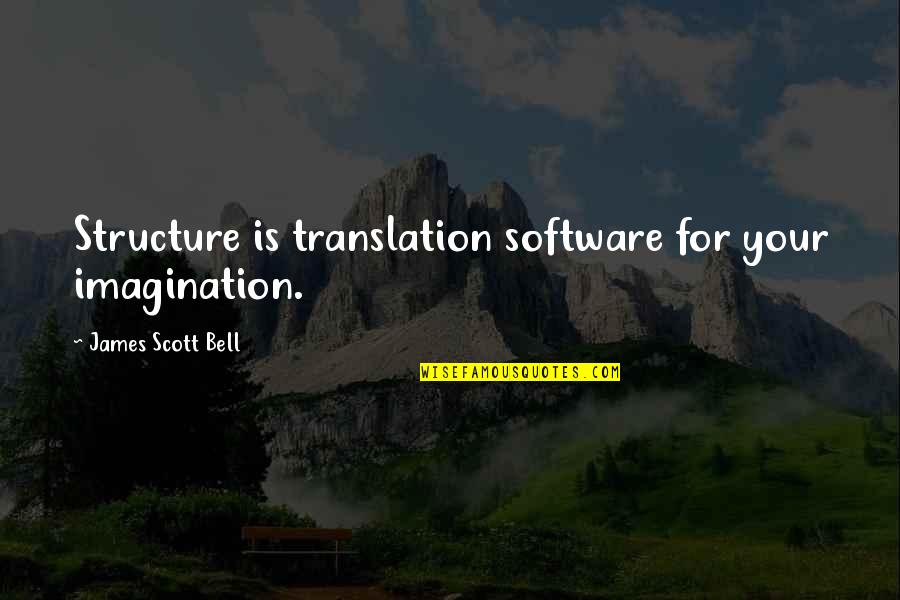 Bagpipe Band Quotes By James Scott Bell: Structure is translation software for your imagination.