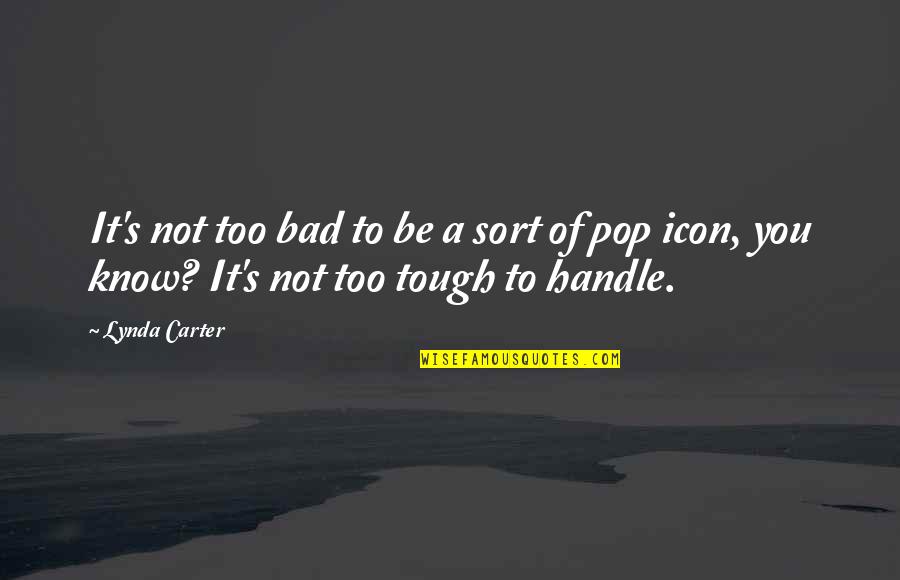 Bahhur Auto Quotes By Lynda Carter: It's not too bad to be a sort