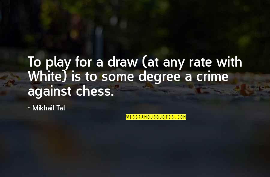 Bahiyah Hibah Quotes By Mikhail Tal: To play for a draw (at any rate