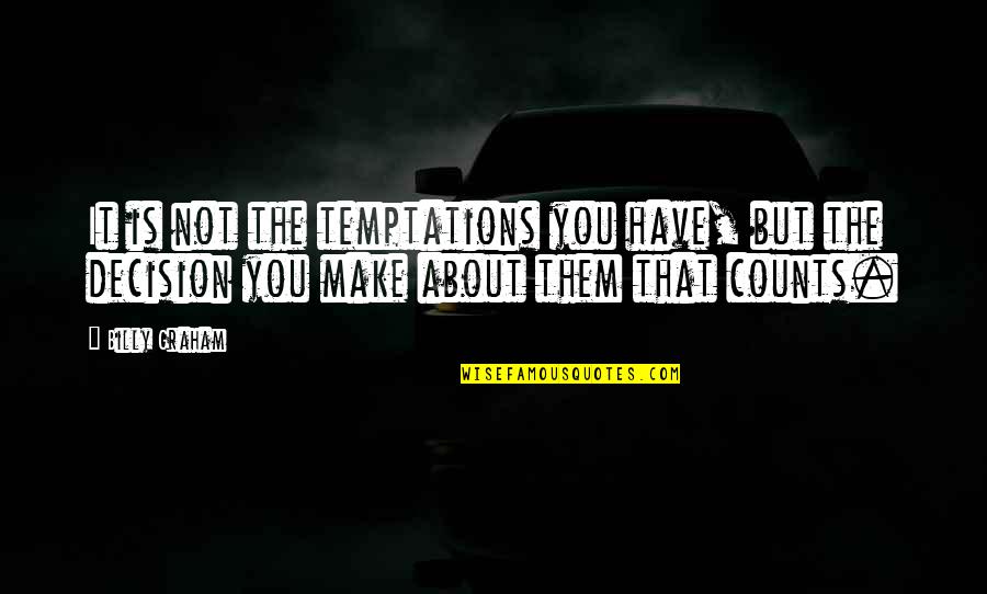 Bahnatka Quotes By Billy Graham: It is not the temptations you have, but Bahnatka Quotes By Billy Graham: It is not the temptations you have, but