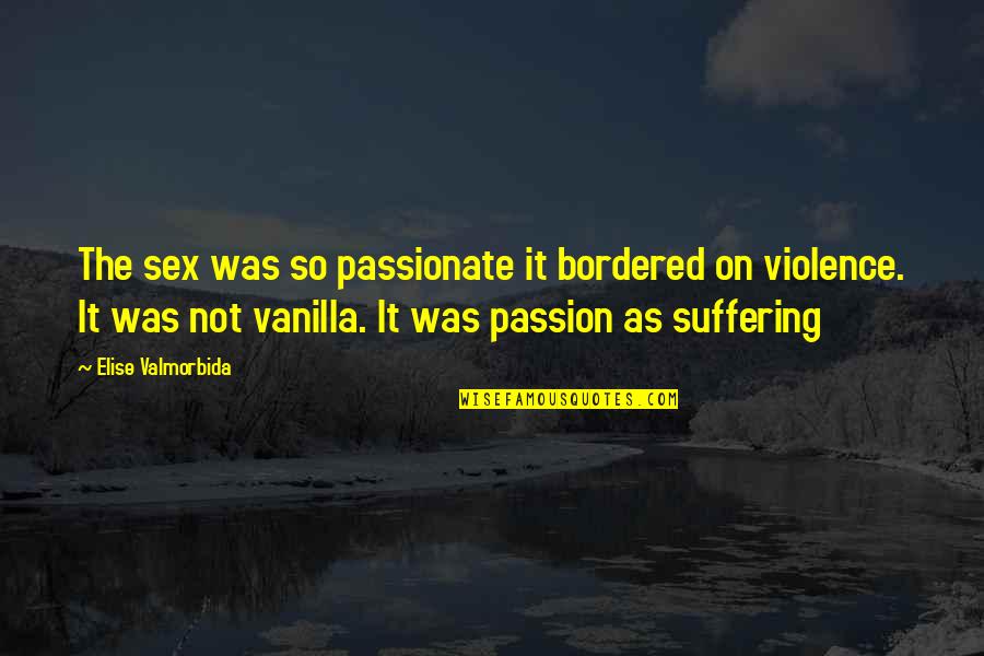 Bahnsteig Station Quotes By Elise Valmorbida: The sex was so passionate it bordered on