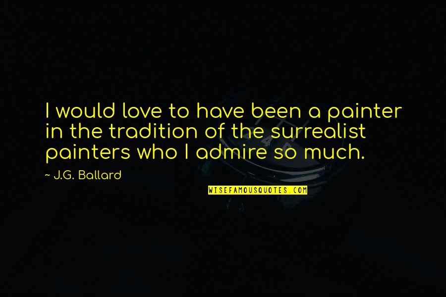 Bahrain Real Time Quotes By J.G. Ballard: I would love to have been a painter