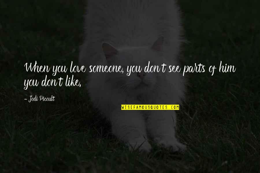 Bahraini Quotes By Jodi Picoult: When you love someone, you don't see parts