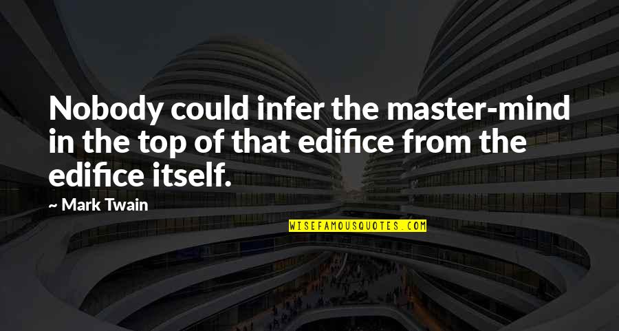 Bahut Pyar Karte Hain Quotes By Mark Twain: Nobody could infer the master-mind in the top