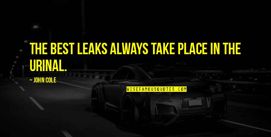 Baignoires Anciennes Quotes By John Cole: The best leaks always take place in the