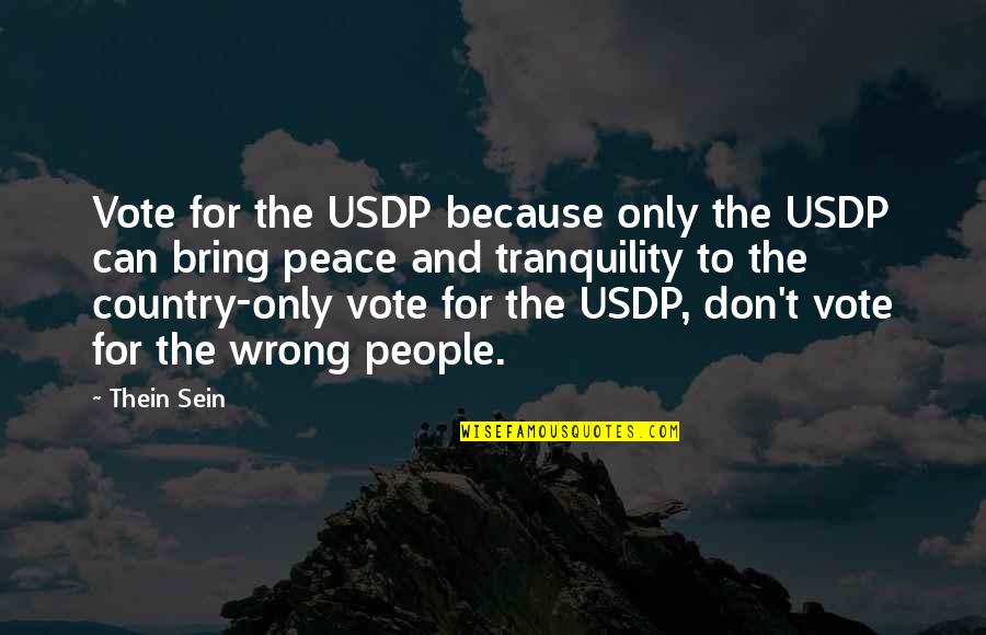 Bailleux Motorsport Quotes By Thein Sein: Vote for the USDP because only the USDP