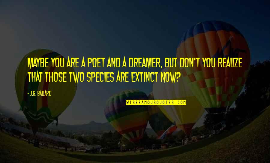 Bailment Examples Quotes By J.G. Ballard: Maybe you are a poet and a dreamer,