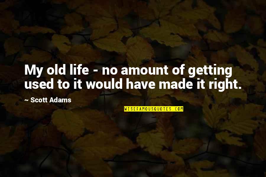 Bainbridges Party Quotes By Scott Adams: My old life - no amount of getting