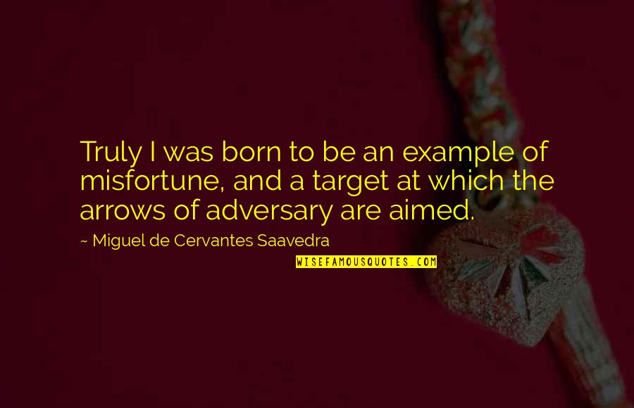 Bairro Arte Quotes By Miguel De Cervantes Saavedra: Truly I was born to be an example Bairro Arte Quotes By Miguel De Cervantes Saavedra: Truly I was born to be an example