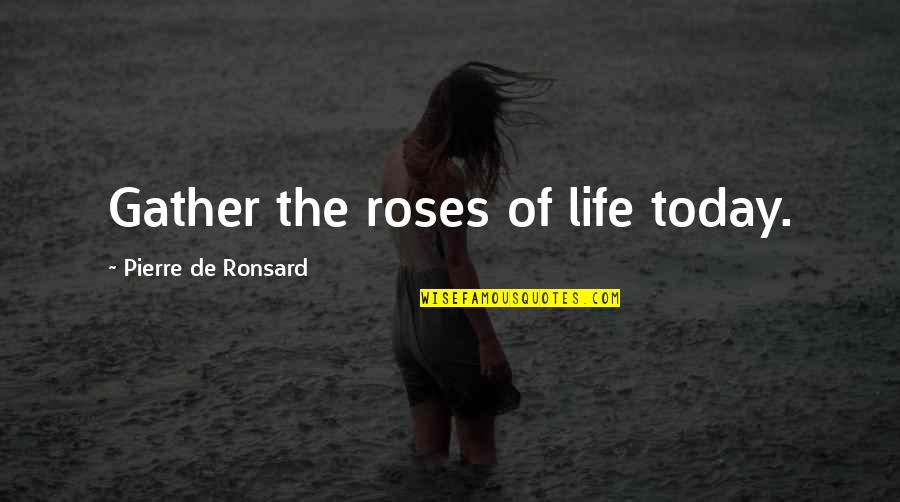Bairstow Ipl Quotes By Pierre De Ronsard: Gather the roses of life today.