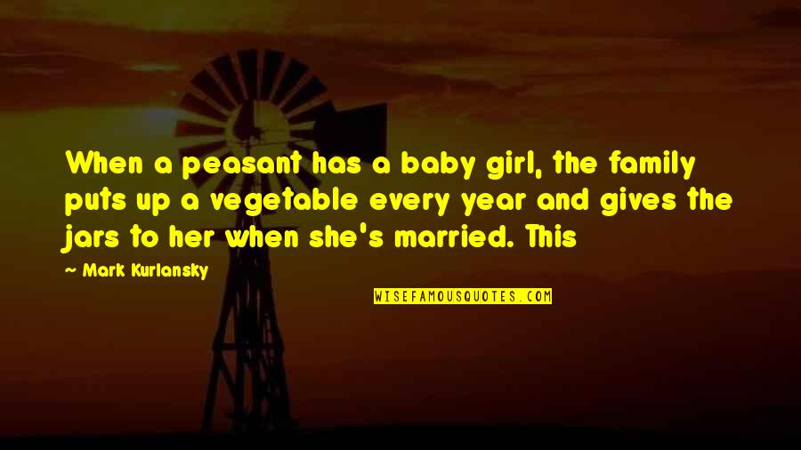 Baitullah Quotes By Mark Kurlansky: When a peasant has a baby girl, the