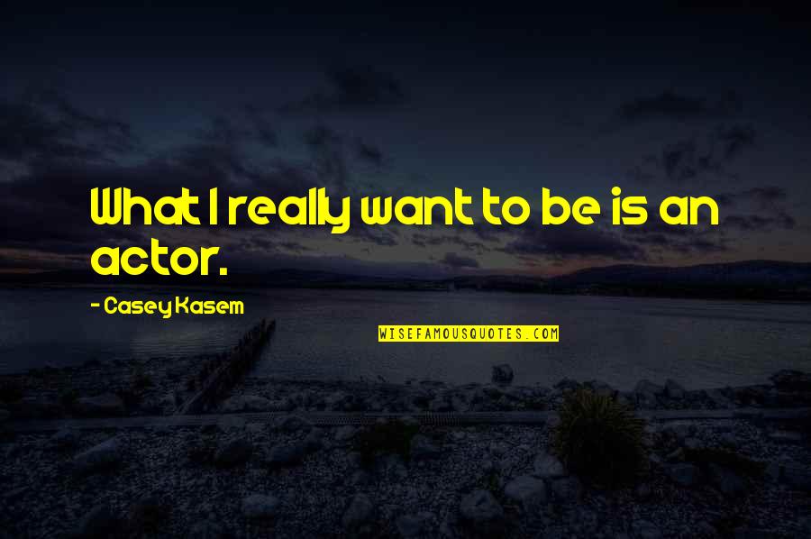 Bajvach Quotes By Casey Kasem: What I really want to be is an