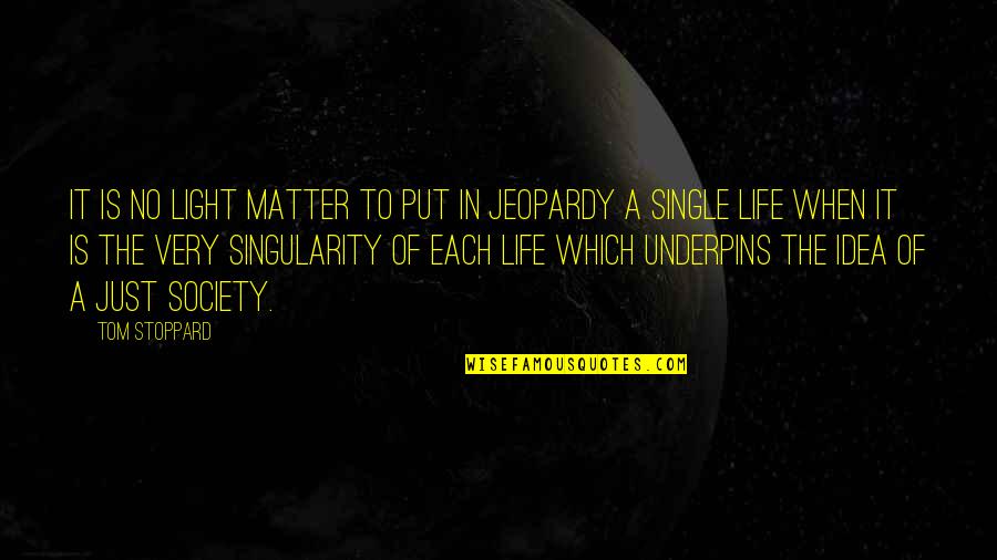 Bak'd Quotes By Tom Stoppard: It is no light matter to put in