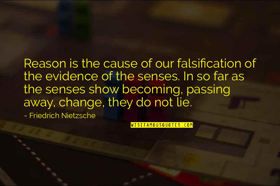 Bakemonogatari Episode 12 Quotes By Friedrich Nietzsche: Reason is the cause of our falsification of