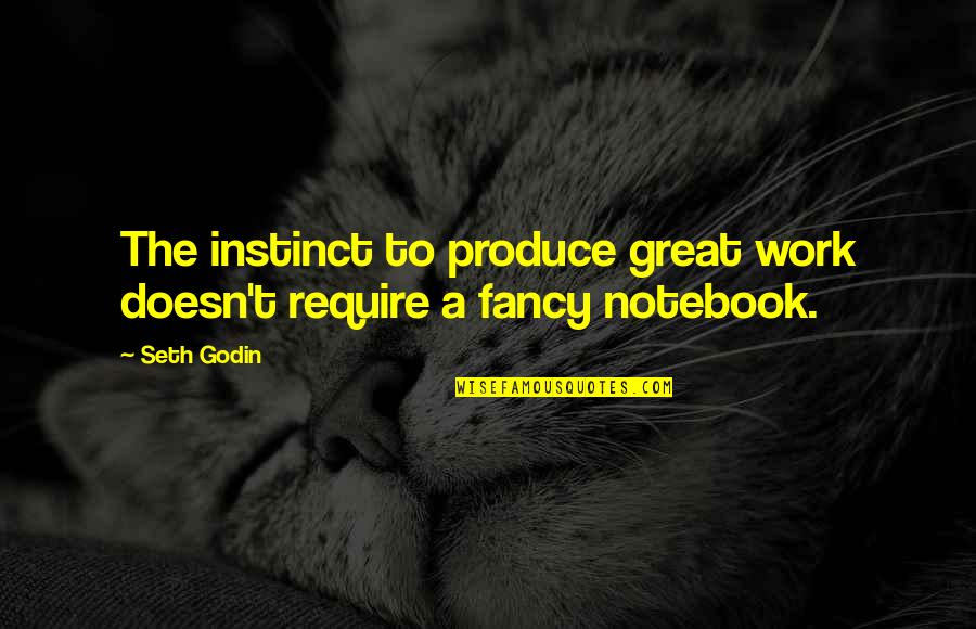 Bakgat 3 Quotes By Seth Godin: The instinct to produce great work doesn't require