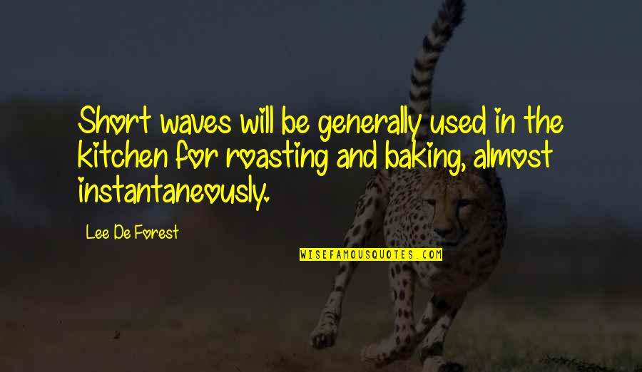 Baking Quotes By Lee De Forest: Short waves will be generally used in the